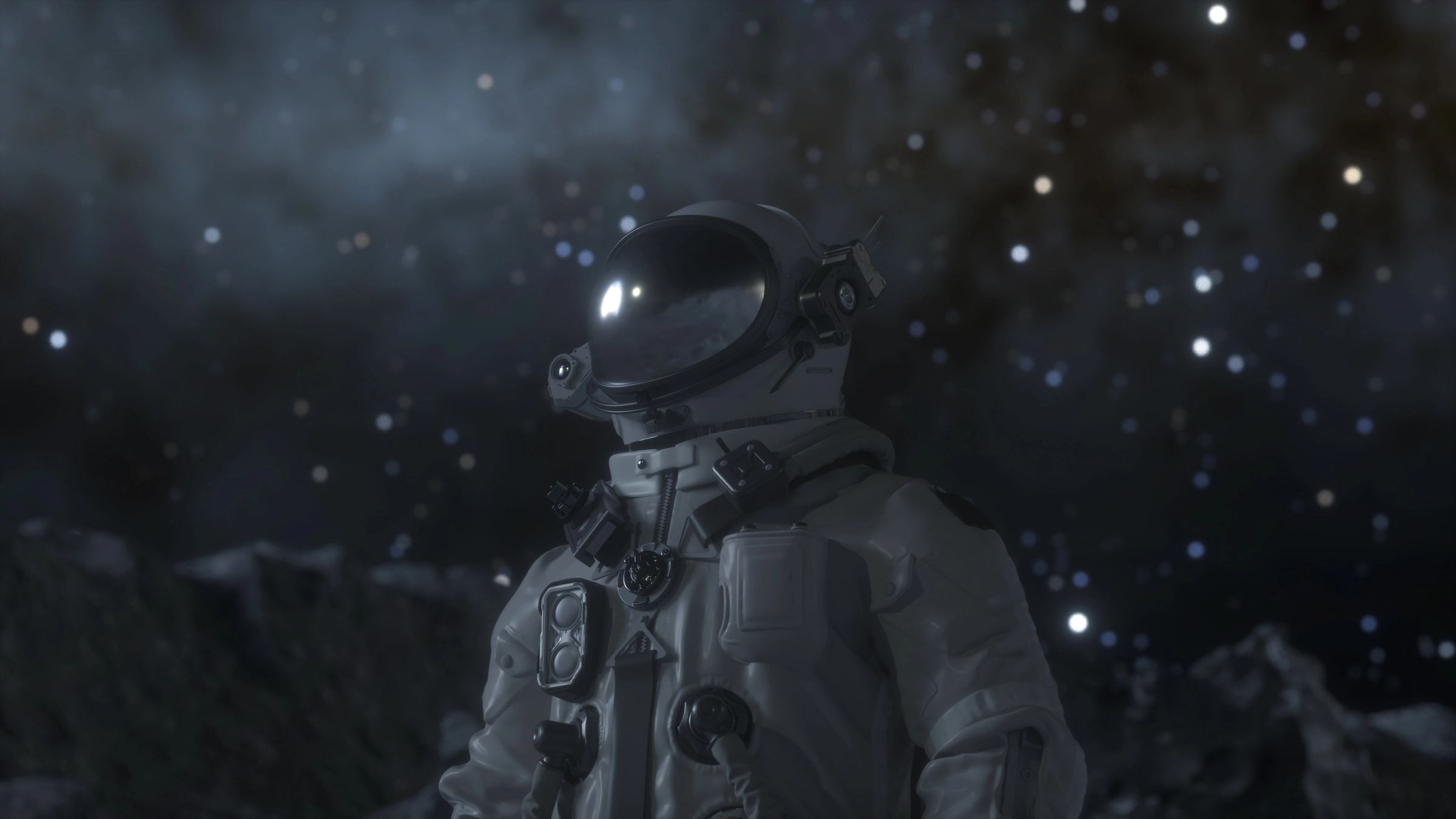 Astronauta contemplando un cielo estrellado, imagen principal de SoulFrame Creative, agencia para posicionar tu marca en YouTube